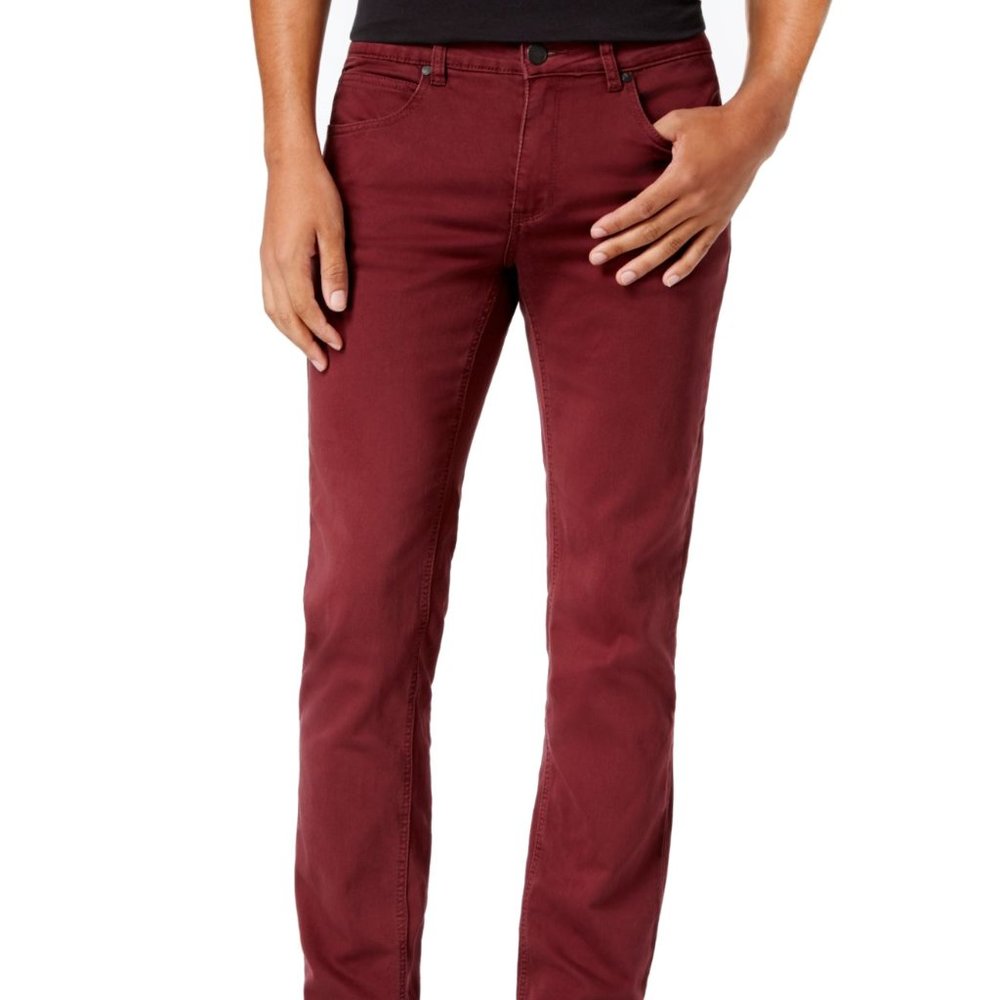 Ezekiel Burgundy Slim Jeans Size 34